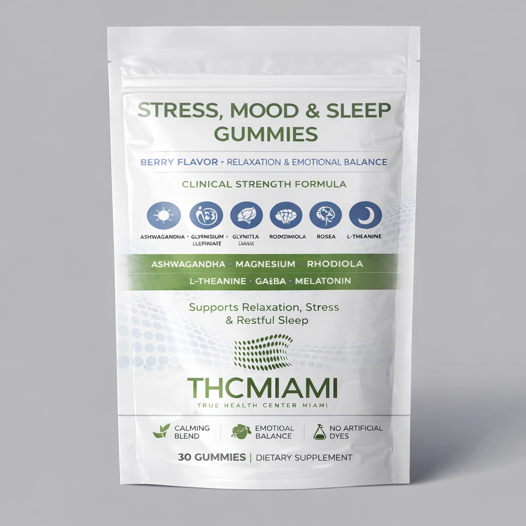 Stress, Mood & Sleep Gummy – Berry Flavor (5%) | 30 Count
